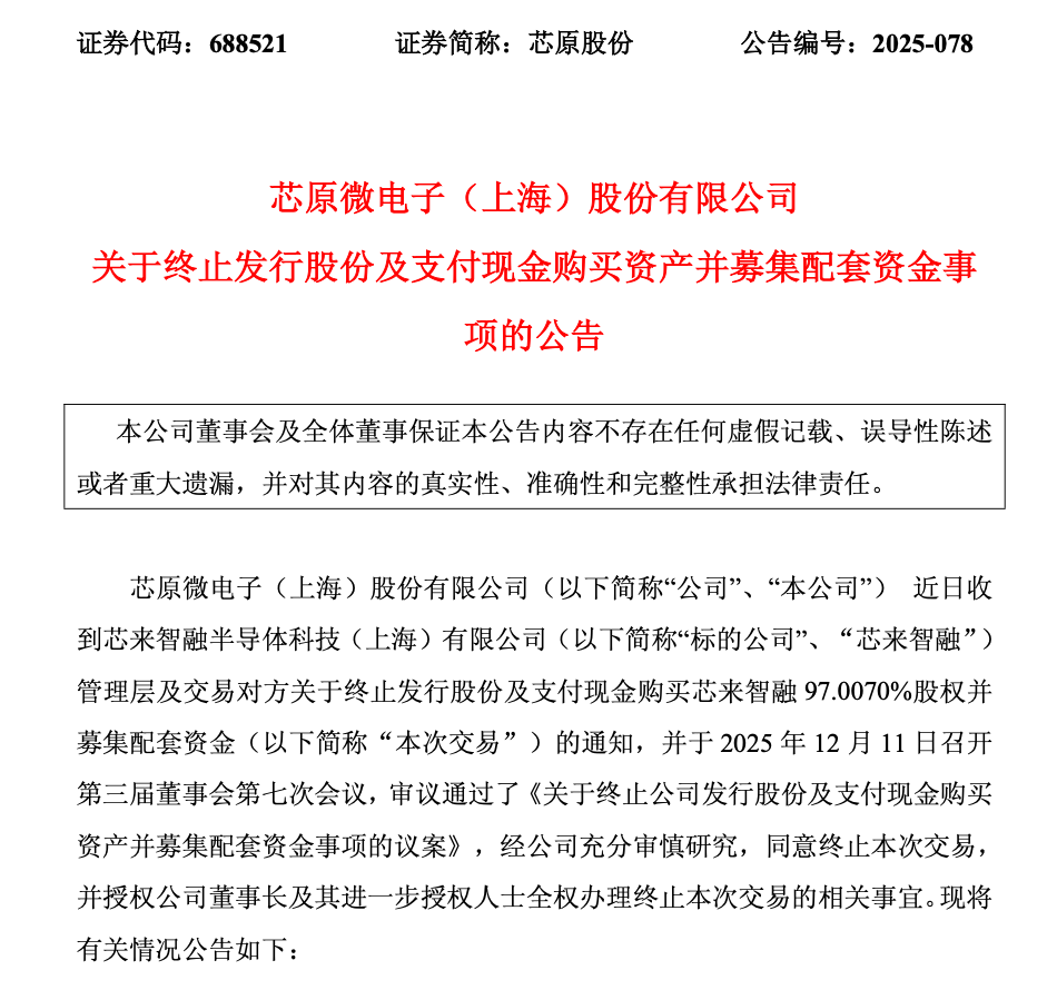 皇冠信用盘登3代理注册_A股784亿市值芯片公司皇冠信用盘登3代理注册，重大资产重组终止！股价今年已上涨超180%